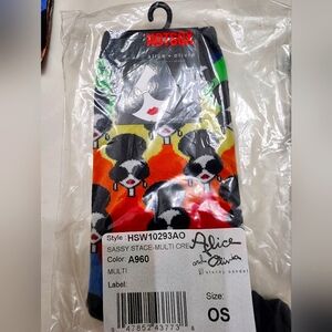 Alice + Olivia Multicolor Sassy Face Socks